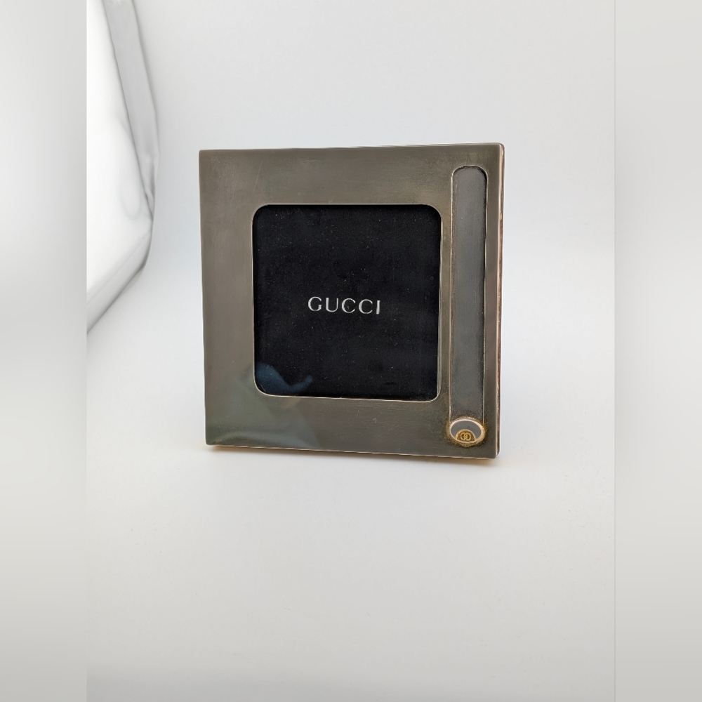 RARE Gucci Frame Silver Plate Signed, Italy, 1970s Vintage 💯 Authentic - Picture 10 of 10